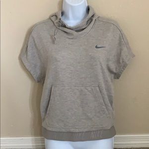 EUC Nike short sleeve cowl neck hoodie